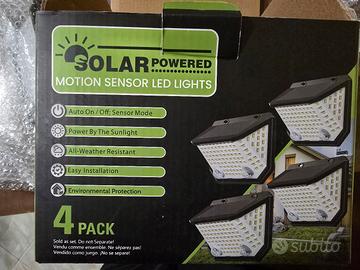 4 Fari LED da Esterno con Sensore di Movimento