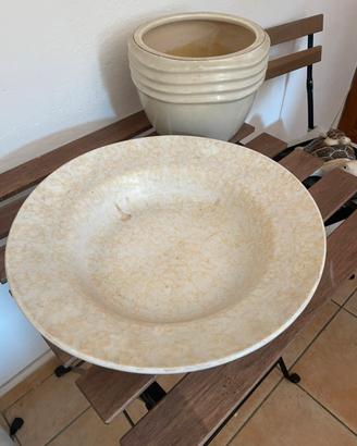Grande piatto da portata + vaso in ceramica