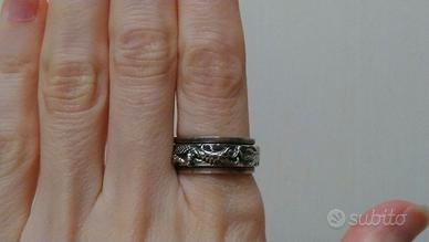 Anello Spinner con Drago in Argento 925