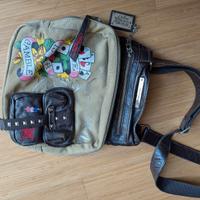 Ed Hardy - Borsa tela e pelle "Love is a Gamble"