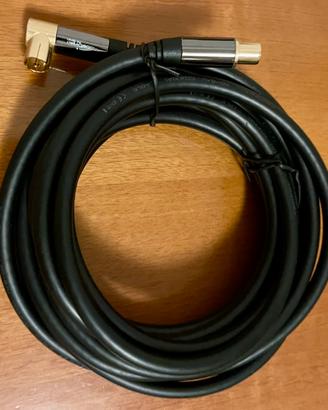 KabelDirekt Cavo Antenna TV 4K – 90°/dritto – 10 m
