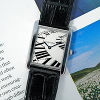 Cartier Tank Solo Art Deco Piano cassa XL acciaio