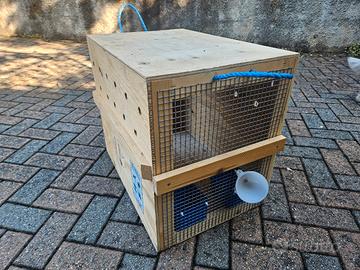 trasporto cani e gatti- gabbia in legno