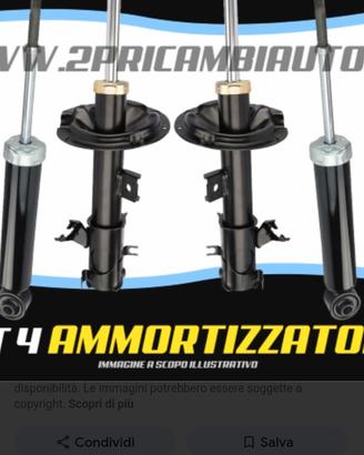ammortizzatori ant. e post. fiat punto 2/3 serie