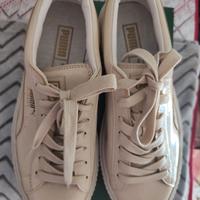 Puma beige basket_in scatola originale_37.5