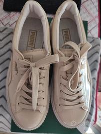 Puma beige basket_in scatola originale_37.5