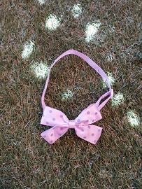 Collare fiocco pois cane/ gatto