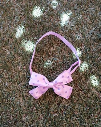 Collare fiocco pois cane/ gatto