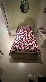 Letto contenitore con rete e materasso 