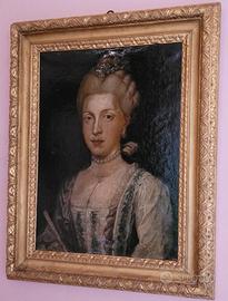 dipinto antico olio su tela del 700 