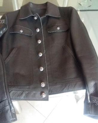 Giubotto pelle Gianni Versace