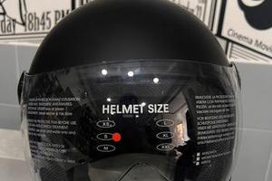 CASCO DIEFFE DEMIJET NERO OPACO CON VISIERA