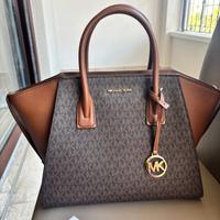 borsa michael kors AVRIL LG TZ SATCHEL BROWN 