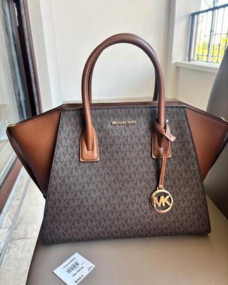 borsa michael kors AVRIL LG TZ SATCHEL BROWN 
