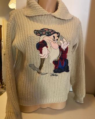 Maglione vintage Emmanuel Schvili Disney Brontolo