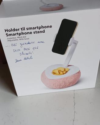 Porta cellulare.con cestino porta snack Nuovo