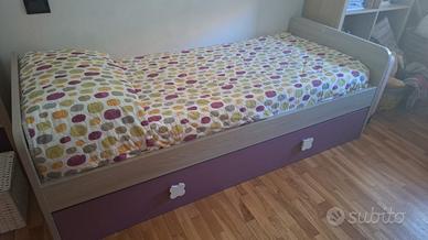 letto singolo +letto a scomparsa