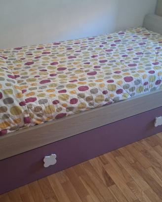 letto singolo +letto a scomparsa