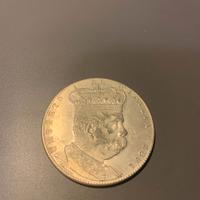 UMBERTO I COLONIA ERITREA TALLERO 5 Lire AG 1891