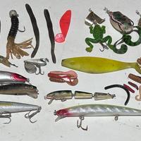 Lotto artificiali pesca spinning trota-luccio-bass