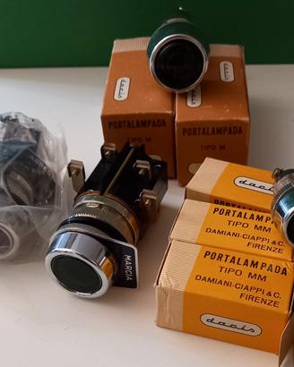 Spia o pulsante da pannello in acciaio anni 70