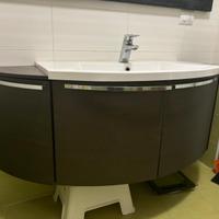 MOBILE BAGNO SOSPESO CON LAVABO COLORE WENGHE