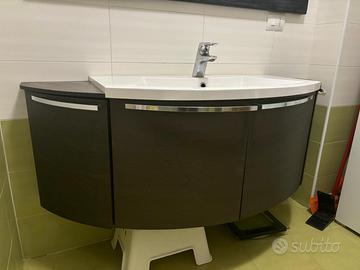 MOBILE BAGNO SOSPESO CON LAVABO COLORE WENGHE