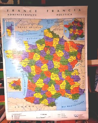 carta geografica Francia 
