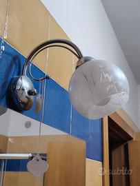 Coppia Lampade Moderne Cromo e Vetro