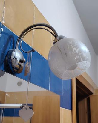 Coppia Lampade Moderne Cromo e Vetro