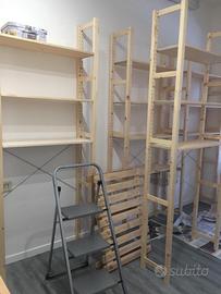 Scaffali Ivar legno con accessori perfetti