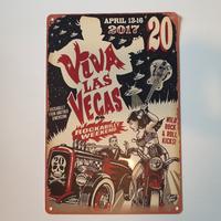 🎸Targa in Metallo Viva Las Vegas Rockab