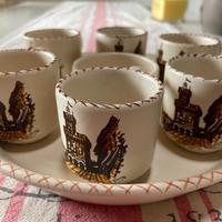 Sei tazzine da caffè con zuccheriera