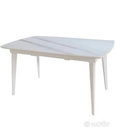 Tavolo Target Oceano 140 piano in grès calacatta