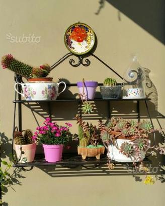 Portavasi in ferro battuto étagère da parete