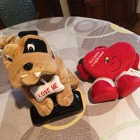 2 Peluche - Cagnolone LOVE ME + Cuore TVB Bella