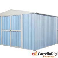Box prefabbricato in acciaio 360x430cm azzurro