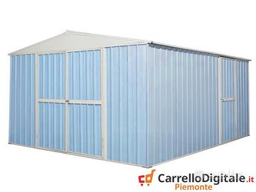 Box prefabbricato in acciaio 360x430cm azzurro