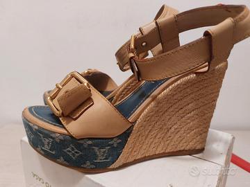 Sandali Donna Louis Vuitton Denim Monogram tg 36