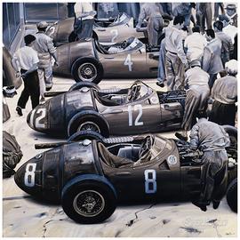 Maserati 250 F Auto Classica Vintage Stampa Poster