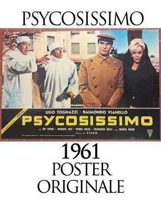 Psycosissimo 1961 Poster Originale Ugo Tognazzi