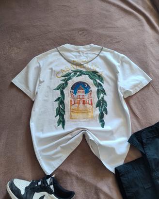 casablanca t-shirt bianca uomo taglia l stampa fro