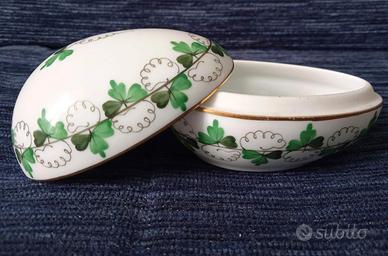 Uovo portagioie HEREND porcellana dipinta a mano