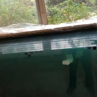 Balaustra in Vetro Temprato 9+9 con binario allum