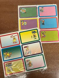 11 etichette adesive per quaderni di scuola