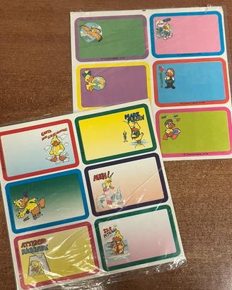 11 etichette adesive per quaderni di scuola