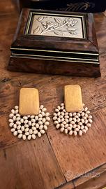 Orecchini boho in legno