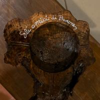 Posacenere in legno fatto a mano