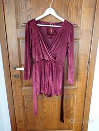 Vestito donna velluto glitter