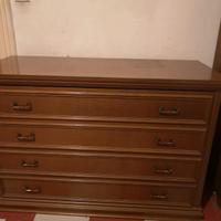 Cassettiera in impiallacciato noce vintage anni 70